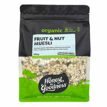Honest to Goodness Organic Fruit and Nut Muesli 900g